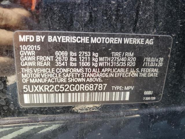 2016 BMW X5 Sdrive35I VIN: 5UXKR2C52G0R68787 Lot: 54622234