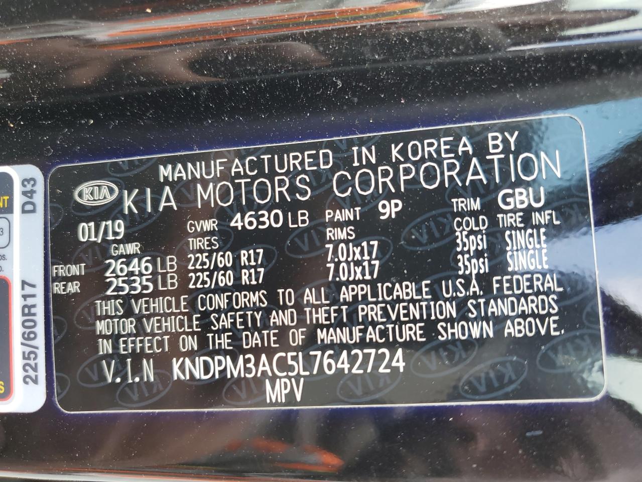 KNDPM3AC5L7642724 2020 Kia Sportage Lx