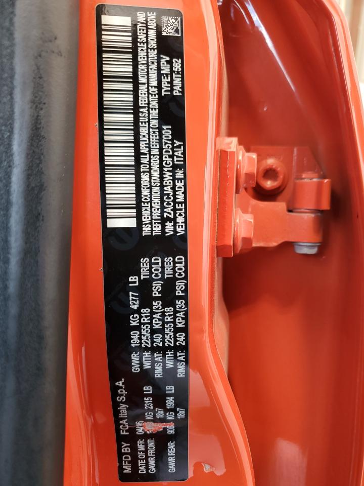 ZACCJABW1GPD57001 2016 Jeep Renegade Latitude