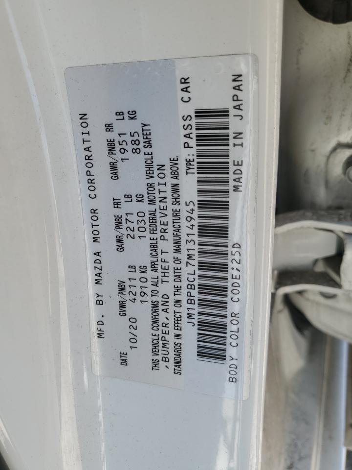 JM1BPBCL7M1314945 2021 Mazda 3 Preferred