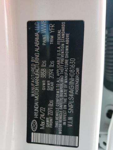 2022 Hyundai Elantra Sel VIN: 5NPLS4AG1NH081630 Lot: 56937114