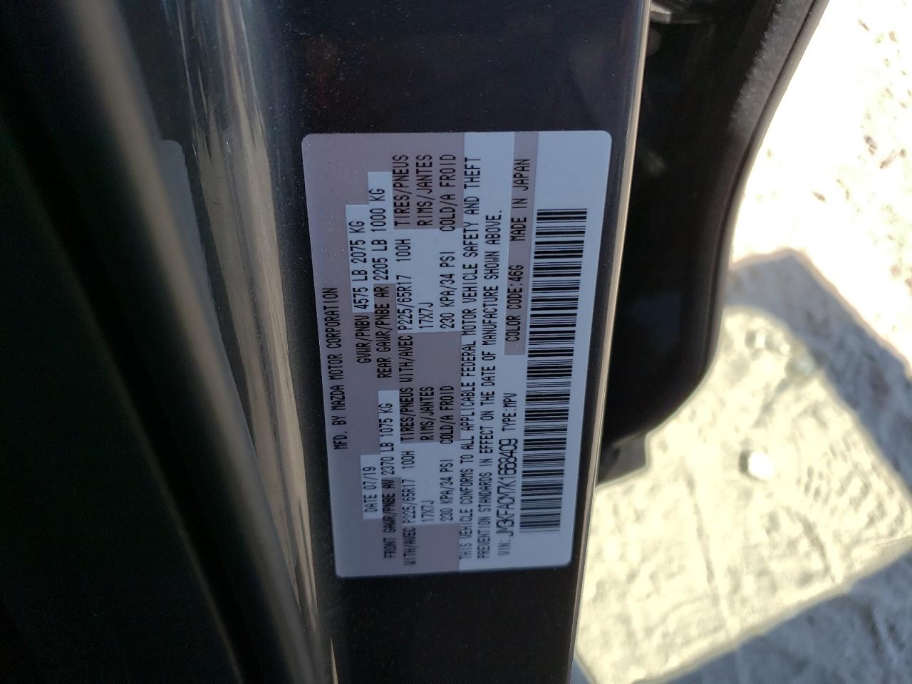 JM3KFACM7K1668409 2019 Mazda Cx-5 Touring