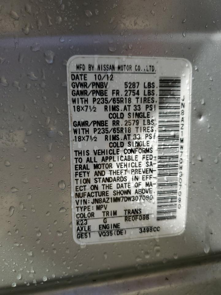 JN8AZ1MW7DW307090 2013 Nissan Murano S