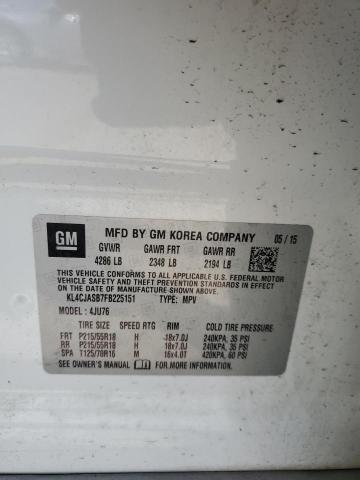 2015 BUICK ENCORE with FRONT END damage, VIN KL4CJASB7FB225151