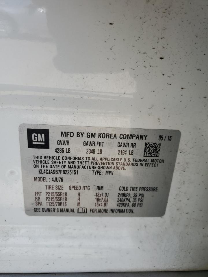 KL4CJASB7FB225151 2015 Buick Encore