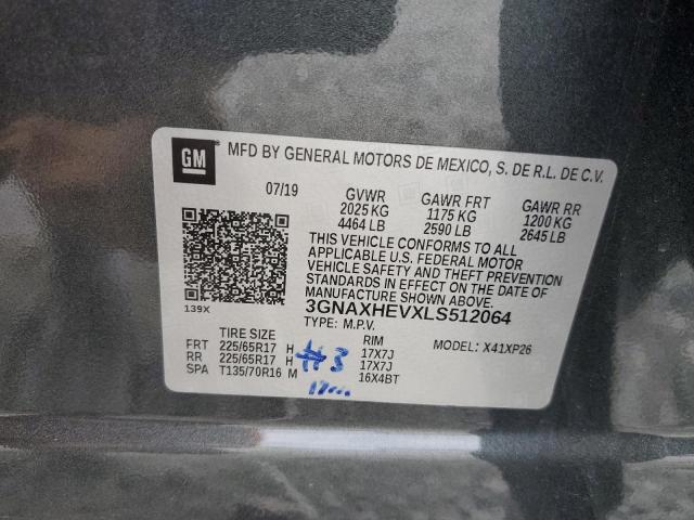 2020 Chevrolet Equinox Ls VIN: 3GNAXHEVXLS512064 Lot: 59583454