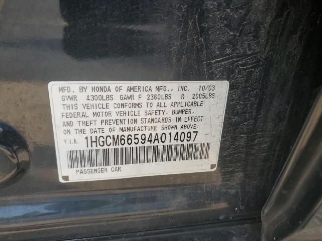 2004 Honda Accord Ex VIN: 1HGCM66594A014097 Lot: 58695164