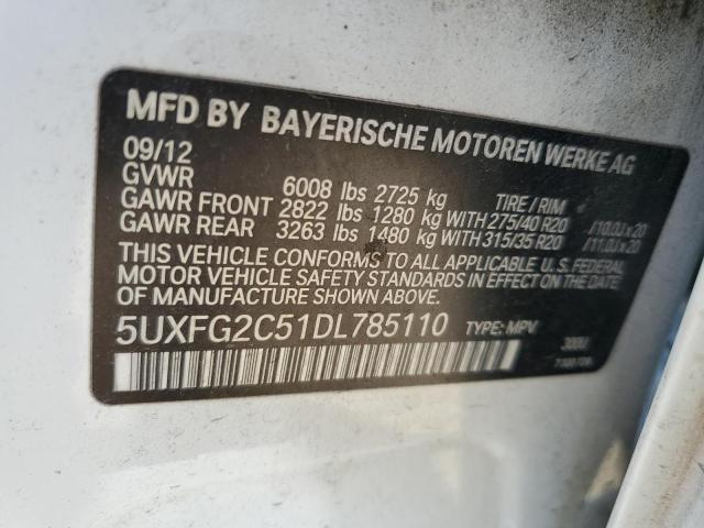 VIN 5UXFG2C51DL785110 2013 BMW X6 no.14