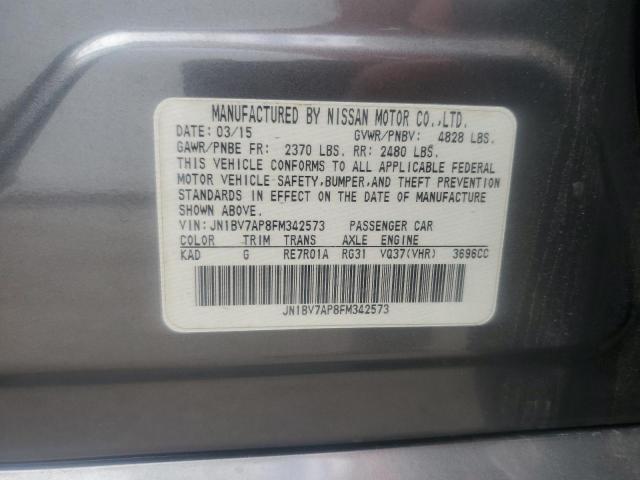 2015 Infiniti Q50 Base VIN: JN1BV7AP8FM342573 Lot: 60814014