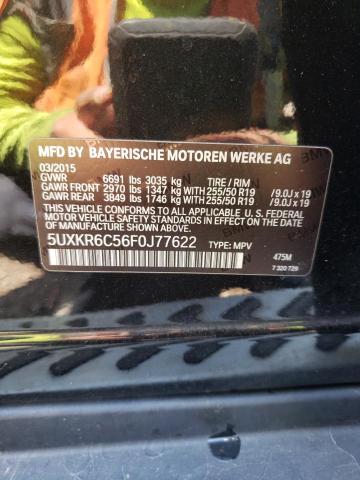 VIN 5UXKR6C56F0J77622 2015 BMW X5, Xdrive50I no.12