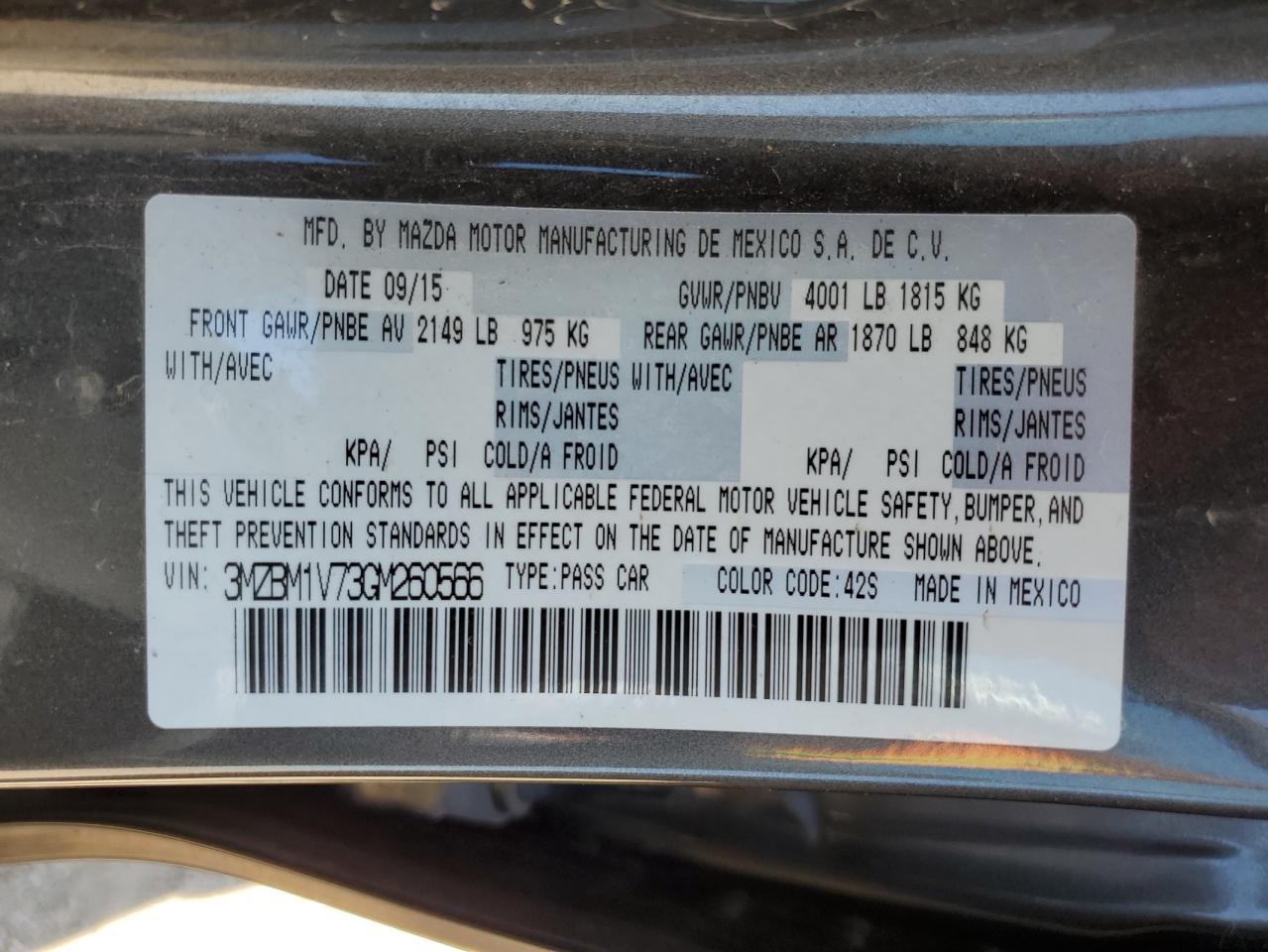 3MZBM1V73GM260566 2016 Mazda 3 Touring