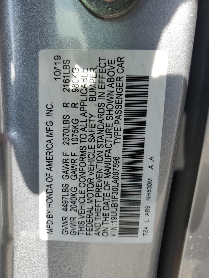 19UUB1F30LA007596 2020 Acura Tlx