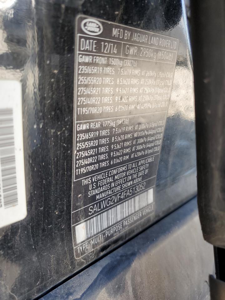 SALWG2VF4FA513052 2015 Land Rover Range Rover Sport Se