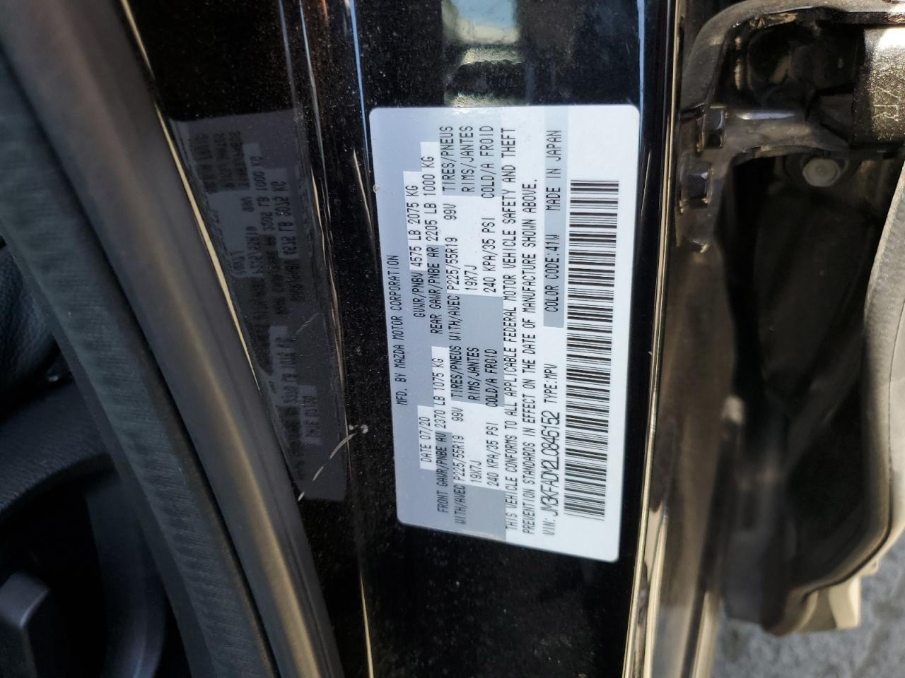 JM3KFADM2L0846152 2020 Mazda Cx-5 Grand Touring