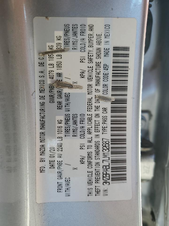 3MZBPABL7LM132687 2020 Mazda 3