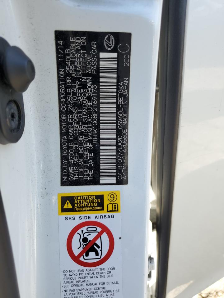 JTHBK1GG8F2169173 2015 Lexus Es 350