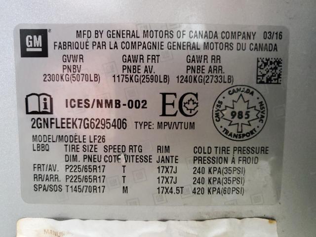 2016 CHEVROLET EQUINOX LS - 2GNFLEEK7G6295406