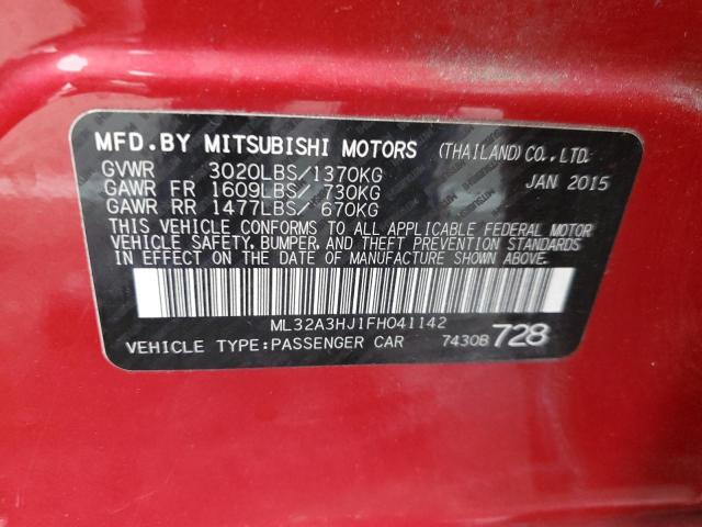2015 MITSUBISHI MIRAGE DE ML32A3HJ1FH041142