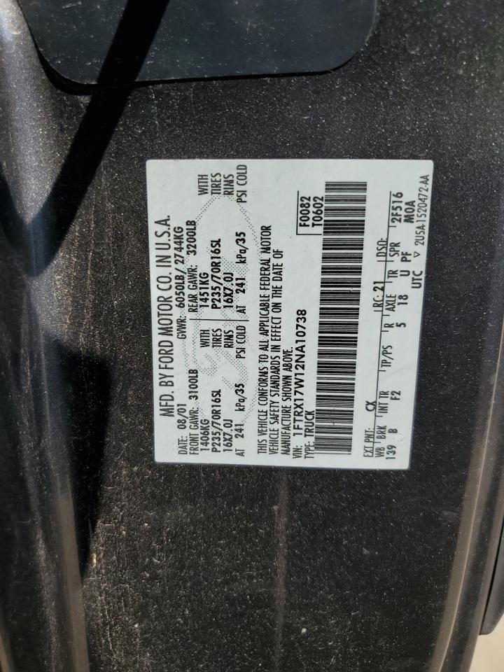 1FTRX17W12NA10738 2002 Ford F150