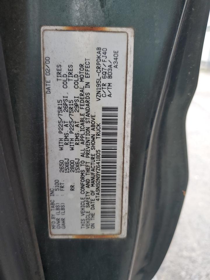 4TASN92N9YZ641805 2000 Toyota Tacoma Xtracab Prerunner