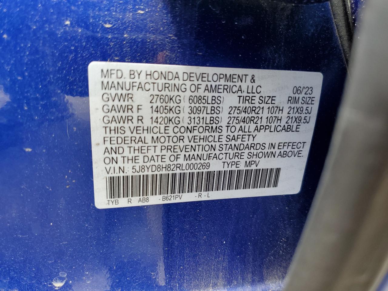 5J8YD8H82RL000269 2024 Acura Mdx Type S Advance