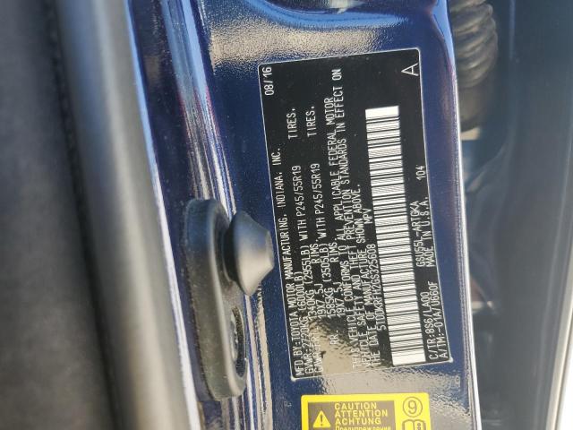 2016 Toyota Highlander Limited VIN: 5TDDKRFH2GS325608 Lot: 57758304