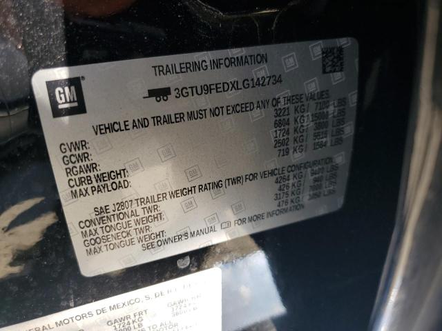 2020 GMC Sierra K1500 Denali VIN: 3GTU9FEDXLG142734 Lot: 60116544