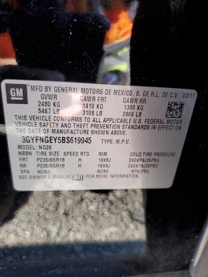 3GYFNGEY5BS619945 2011 Cadillac Srx