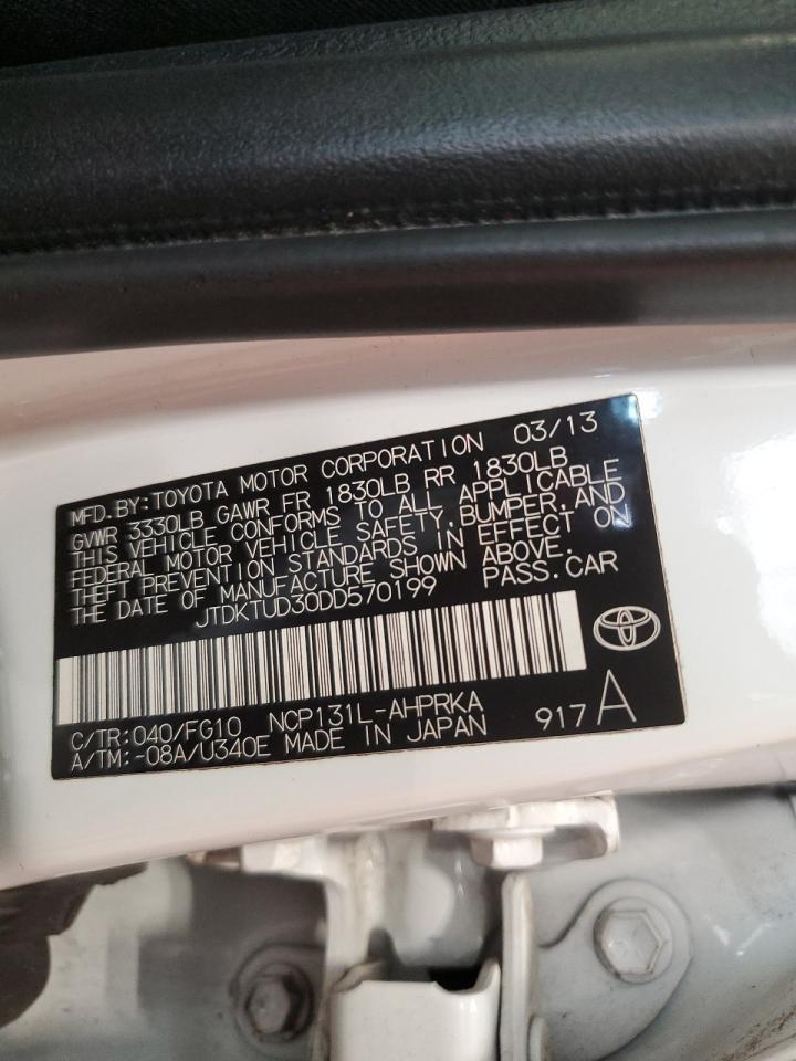 JTDKTUD30DD570199 2013 Toyota Yaris