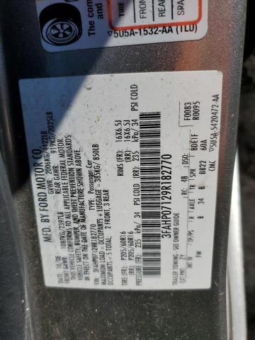 2009 Ford Fusion Se VIN: 3FAHP07129R182770 Lot: 57631004