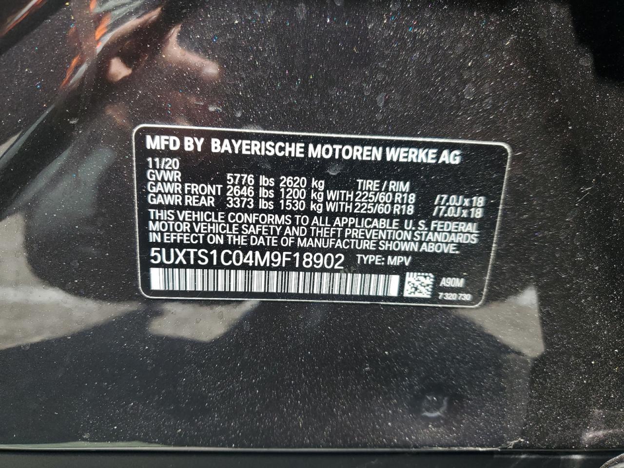 5UXTS1C04M9F18902 2021 BMW X3 xDrive30E