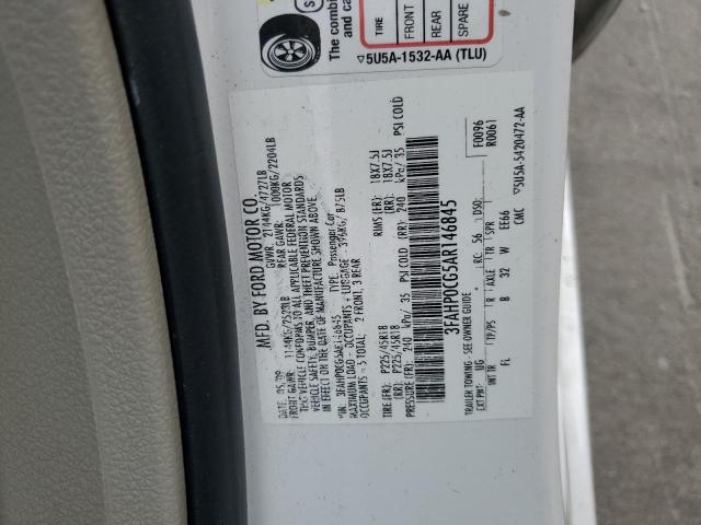 2010 Ford Fusion Sel VIN: 3FAHP0CG5AR146845 Lot: 58401434