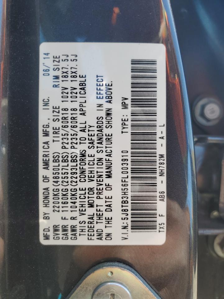 5J8TB3H56FL003910 2015 Acura Rdx Technology