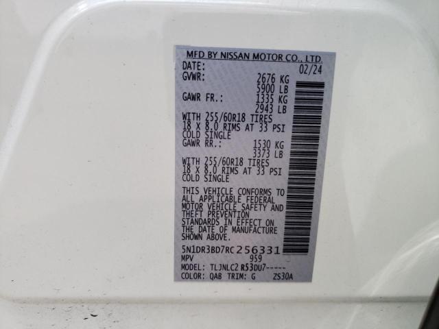 2024 NISSAN PATHFINDER - 5N1DR3BD7RC256331