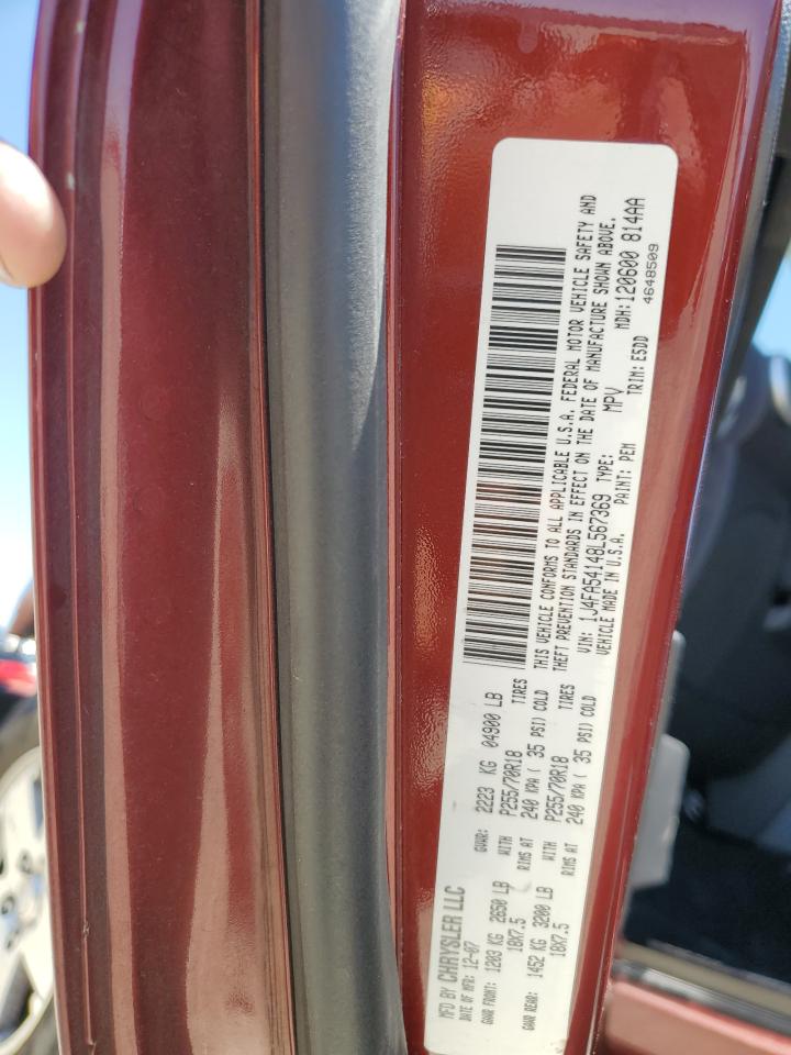 1J4FA54148L567369 2008 Jeep Wrangler Sahara