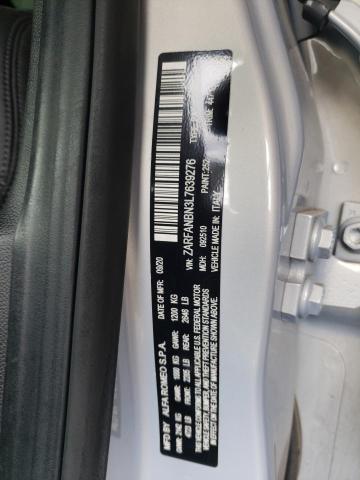 2020 Alfa Romeo Giulia Ti VIN: ZARFANBN3L7639276 Lot: 56930374