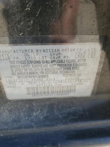 2015 Nissan Versa S VIN: 3N1CN7APXFL828025 Lot: 60126424