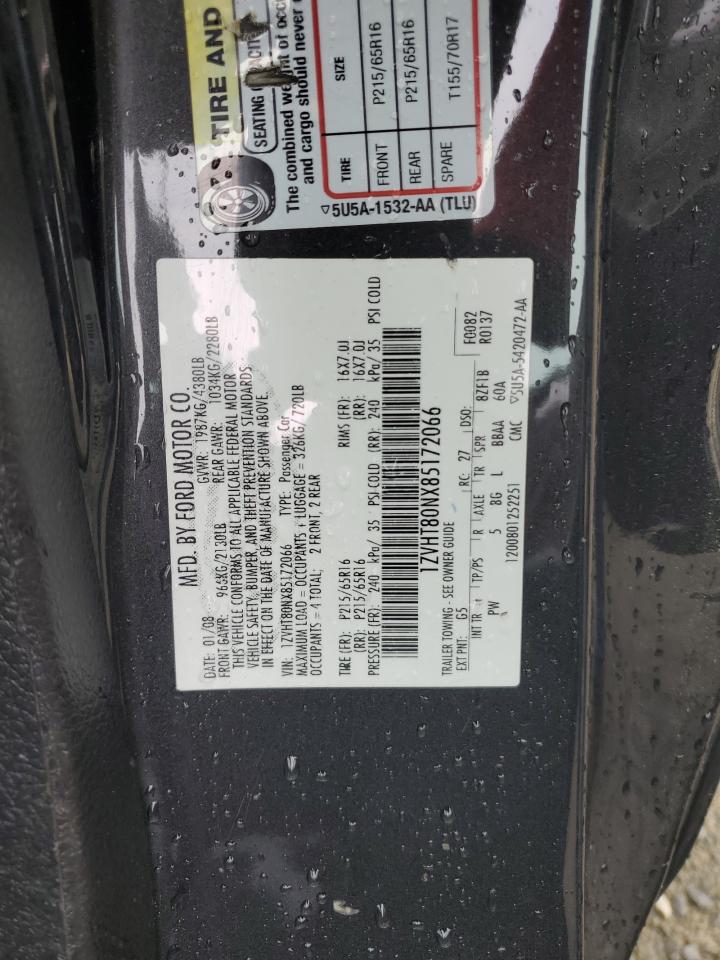 1ZVHT80NX85172066 2008 Ford Mustang