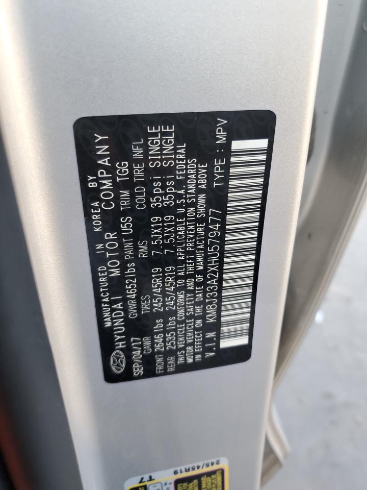 KM8J33A2XHU579477 2017 Hyundai Tucson Limited