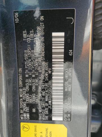 2007 Lexus Rx 400H VIN: JTJHW31U772012386 Lot: 60307364