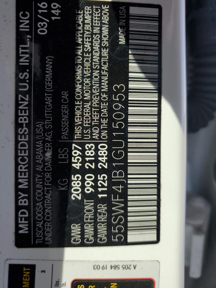 55SWF4JB1GU150953 2016 Mercedes-Benz C 300