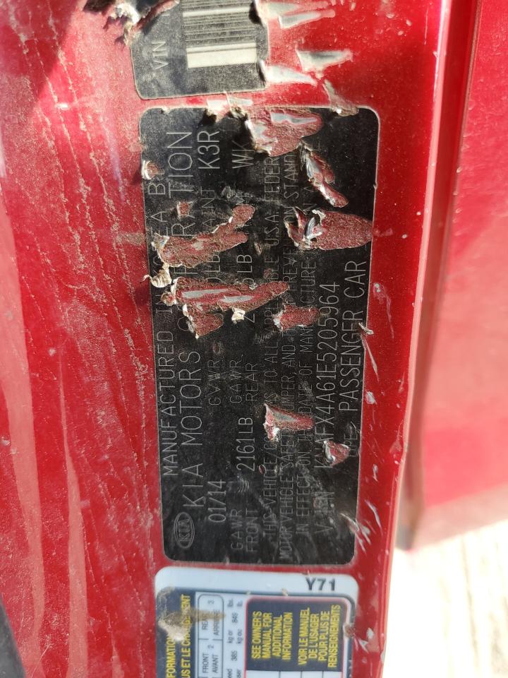 KNAFX4A61E5205964 2014 Kia Forte Lx