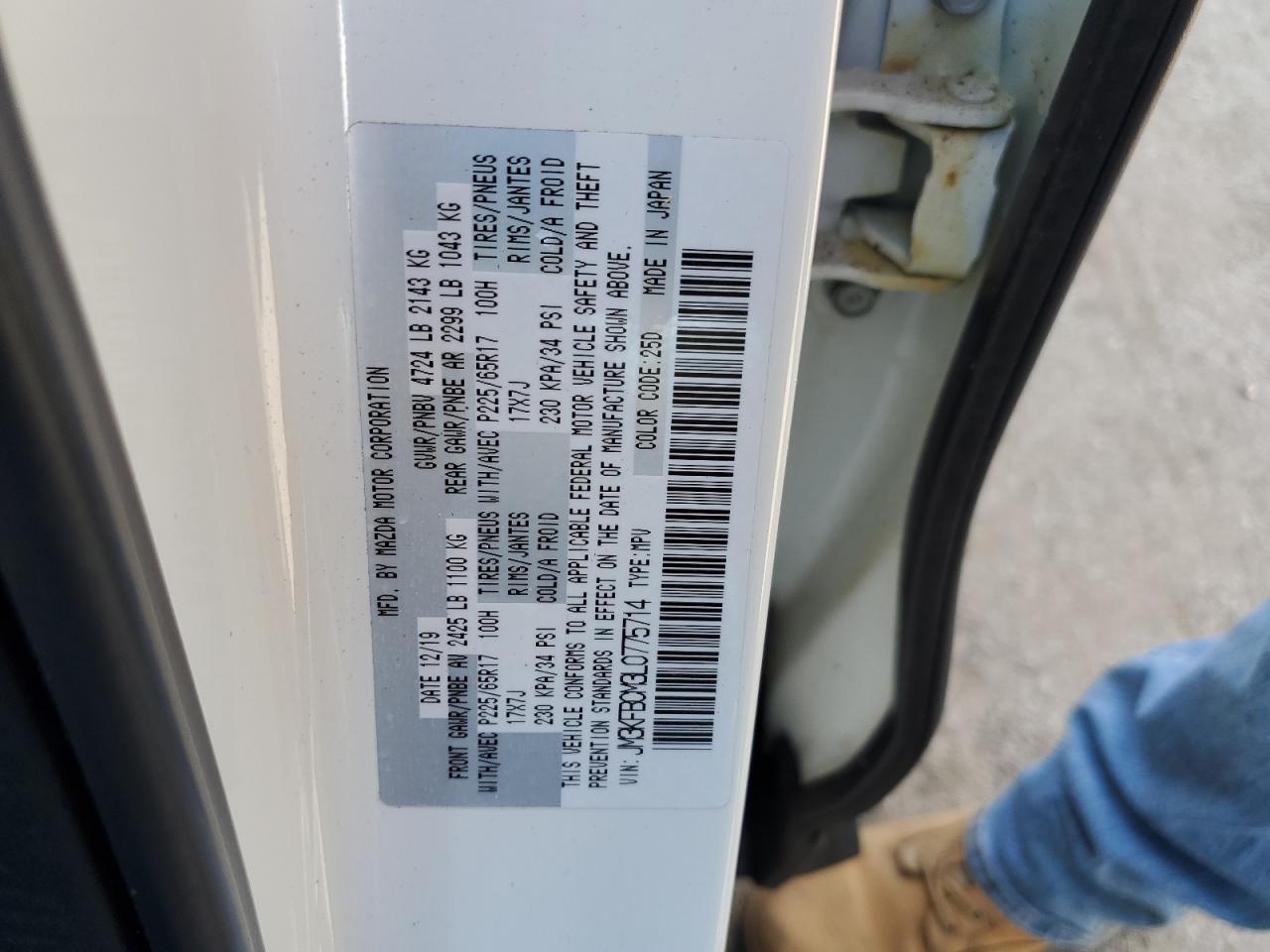 JM3KFBCM3L0775714 2020 Mazda Cx-5 Touring