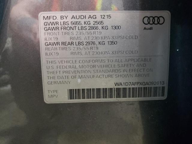 2016 AUDI Q5 PREMIUM - WA1D7AFPXGA092613