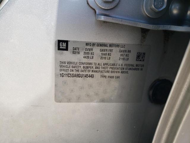 2016 Chevrolet Malibu Limited Lt VIN: 1G11C5SA8GU145443 Lot: 59259834