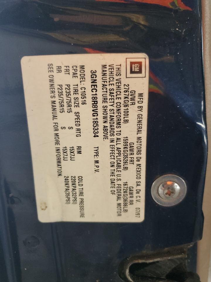 3GNEC18R8VG185334 1997 Chevrolet Tahoe C1500