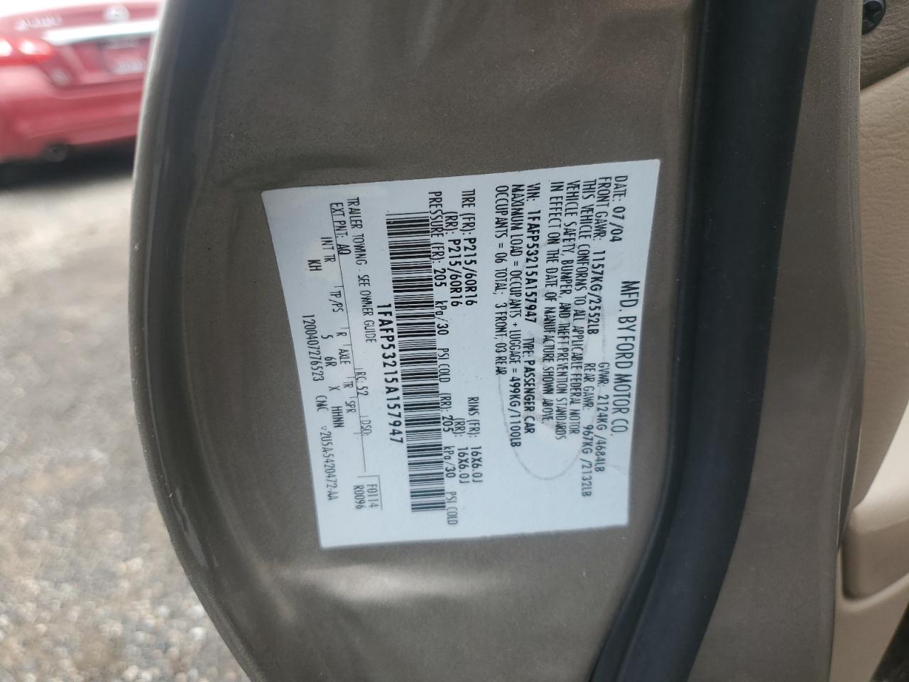 1FAFP53215A157947 2005 Ford Taurus Se