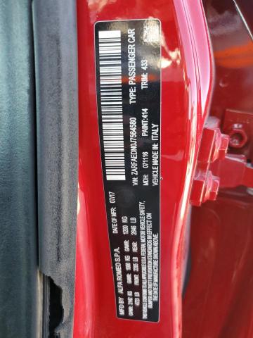 2018 Alfa Romeo Giulia Q4 VIN: ZARFAEDN0J7564580 Lot: 60112064