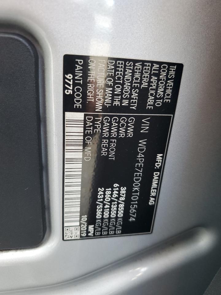 WD4PE7ED0KT015674 2019 Mercedes-Benz Sprinter 1500/2500