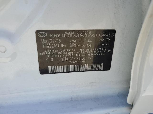 5NPDH4AE5GH667767 2016 Hyundai Elantra Se